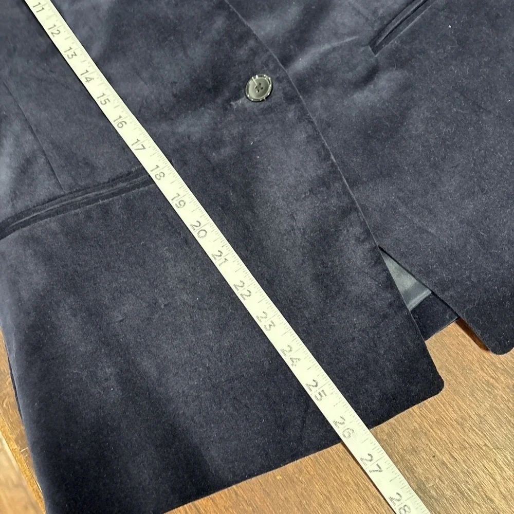 Banana Republic Velvet‎ Blazer Women 4 Preppy Dark Academia Equestrian Office